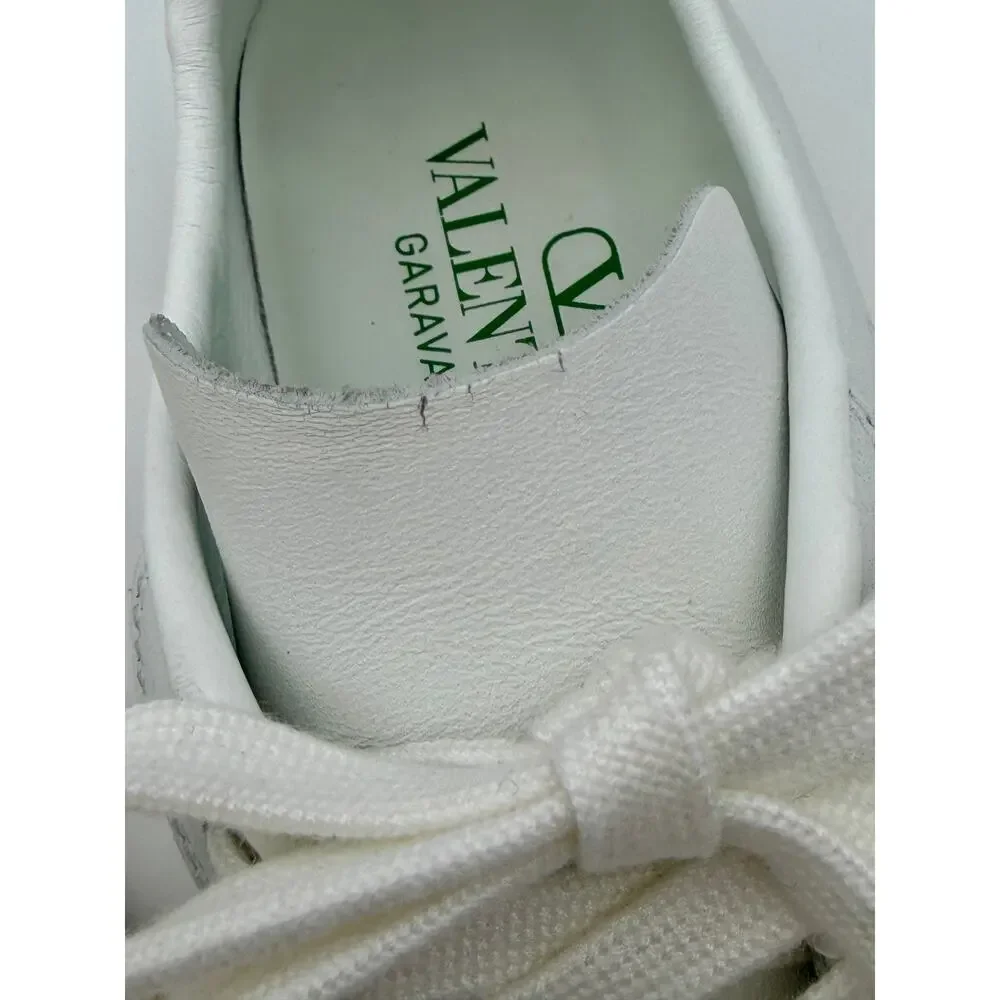 Valentino Sneakers VLogo White Leather Size 39.5 / 9.5 Classic Low Top